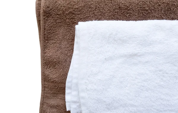 Белые и коричневые полотенца — стоковое фото