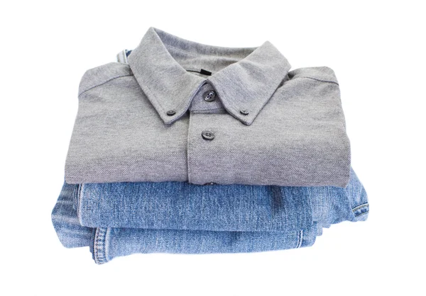 Camicia in cotone grigio — Foto Stock
