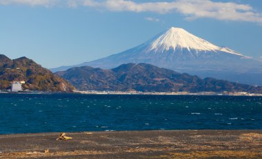 Mountain Fuji and sea at Miho