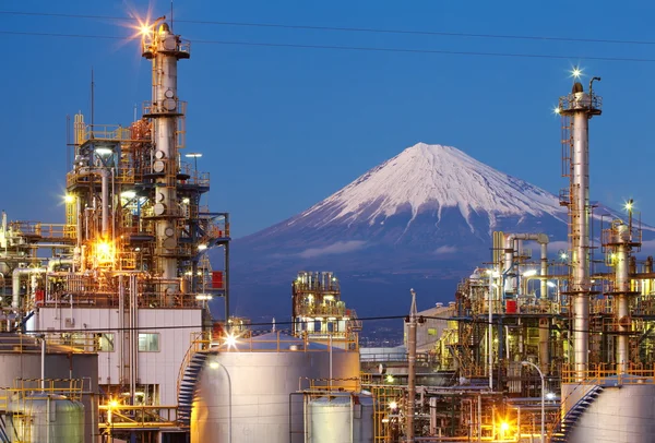 Montagne Fuji et Japon zone industrielle — Photo