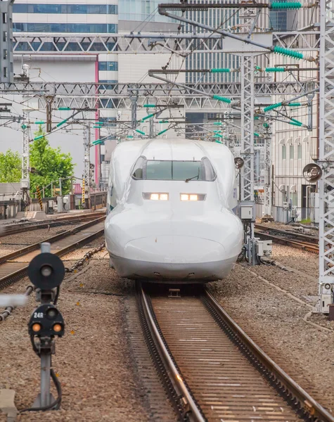 जपानमध्ये शिनकानसेन बुलेट ट्रेन — स्टॉक फोटो, इमेज