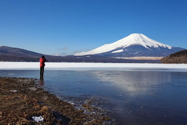 Mountain Fuji in winter season — Stock Photo, Image