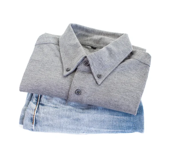 Camicia in cotone grigio — Foto Stock