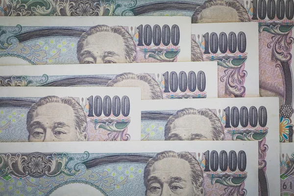 Стек японской валюты — стоковое фото