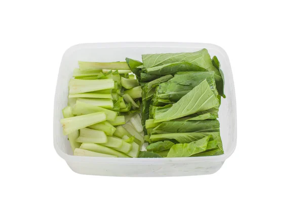Warzywa w plastikowe pudełko — Zdjęcie stockowe