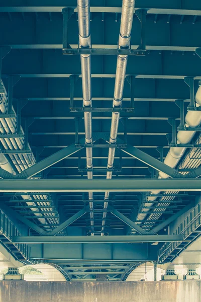 Перспектива стальной конструкции — стоковое фото
