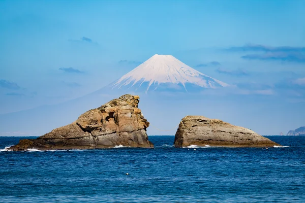 Dağ Fuji ve deniz — Stok fotoğraf