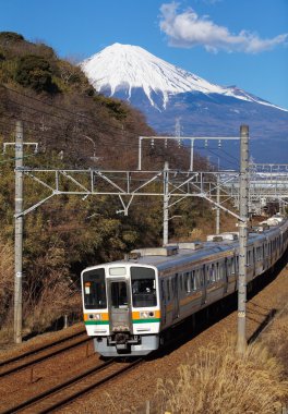 Dağ Fuji ve tren