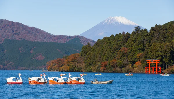 Vista del lago Ashi —  Fotos de Stock