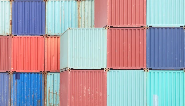 Colorful stack of containers — Stock Photo, Image