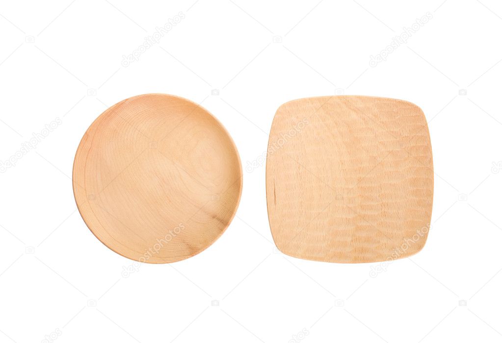 Natural wood plates