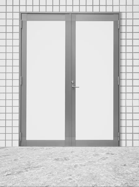 Porta de metal branco — Fotografia de Stock