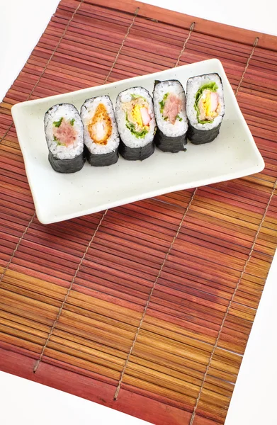 Comida japonesa Rollos de sushi — Foto de Stock