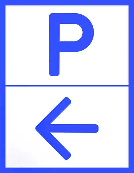 Auto parkovací značka — Stock fotografie