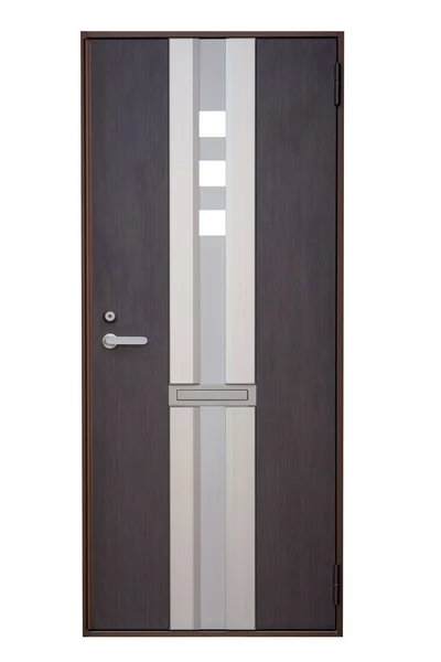 Nowoczesne drzwi z drewna brązowy — Zdjęcie stockowe