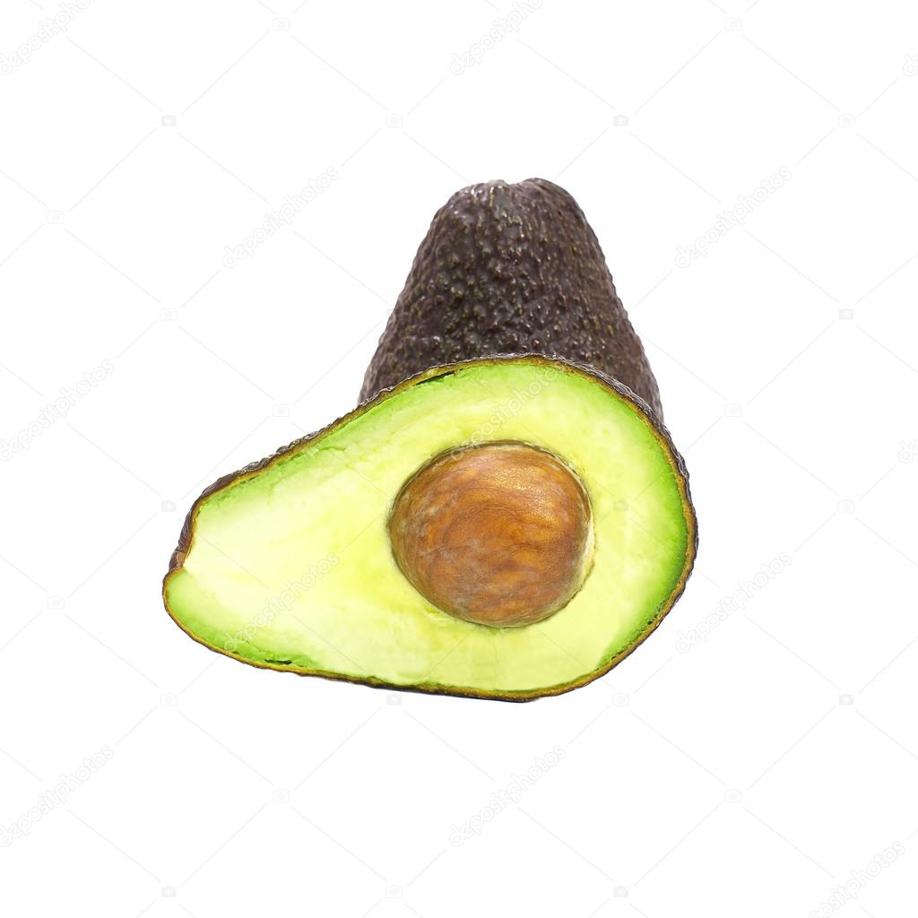 Isolated fresh avocado