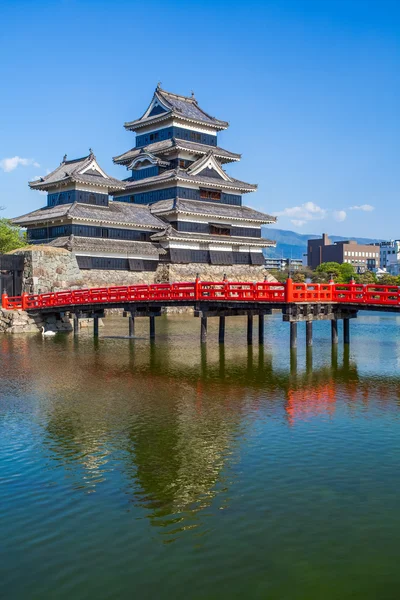 Uitzicht op kasteel Matsumoto — Stockfoto