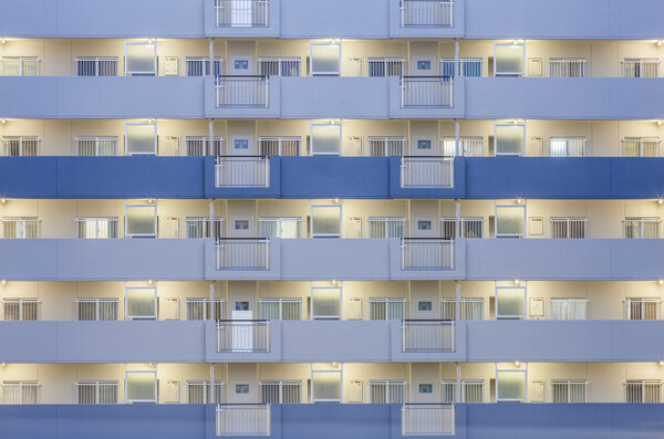 High rise modern building pattern and background