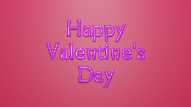Globo Aire Fondo Texto Del Día San Valentín Feliz Representación — Vídeos de Stock