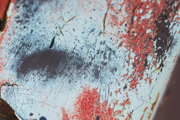 Closeup Surface Peeling Old Car Painting Rusty Background — Stok Foto