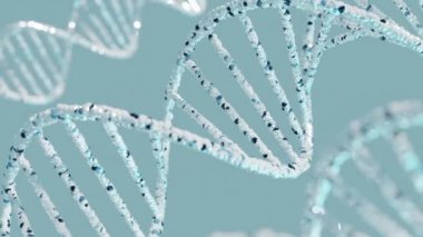 Soyut Fütüristik Bilim Biyoteknoloji DNA sarmal arka planı 3D