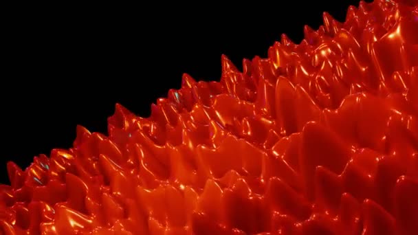 Abstract Golven Rode Vloeibare Bloedcel Achtergrond Rendering — Stockvideo