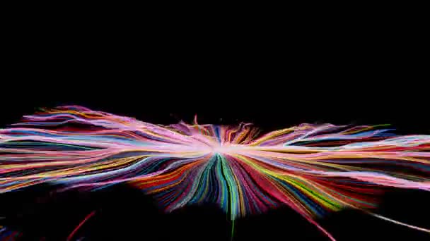 粒子非対称分岐フラクタルネットワーク 神経細胞 毛細血管成長3Dレンダリング — ストック動画