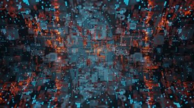 Fütürist bilim kurgu Uzaylı uzay gemisi parlayan ışık duvarı 3D