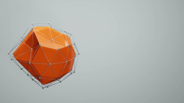 抽象幾何学的接続点線プレキシデジタル技術背景3Dレンダリング — ストック動画
