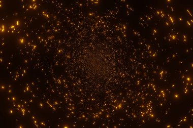 Soyut hız tüneli warp uzay zamanı solucan deliği 3D görüntüleme içinde seyahat et