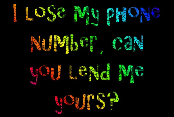 Perder o meu número de telefone — Fotografia de Stock