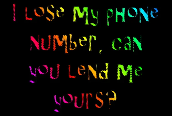 Потерять мой номер телефона — стоковое фото