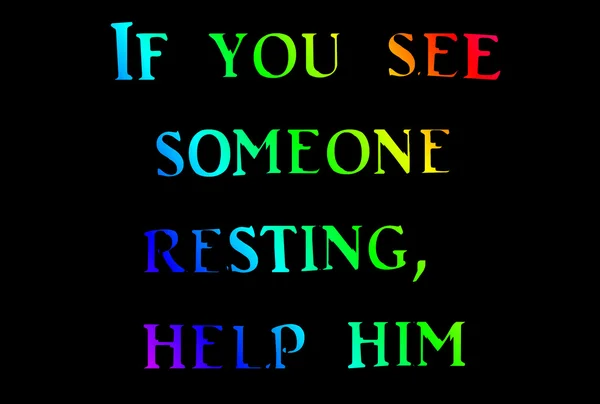 Help someone who resting — Stock Photo, Image