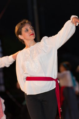 Brescia, İtalya 28 Mayıs, 2016. halk dansları, Rus dansları, Grup Bresscia 