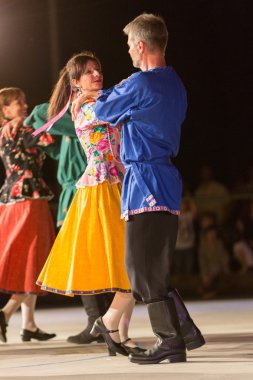 Brescia, İtalya 28 Mayıs, 2016. halk dansları, Rus dansları, Grup Bresscia 