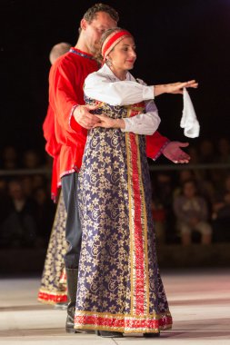 Brescia, İtalya 28 Mayıs, 2016. halk dansları, Rus dansları, Grup Bresscia 