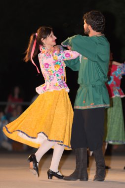 Brescia, İtalya 28 Mayıs, 2016. halk dansları, Rus dansları, Grup Bresscia 