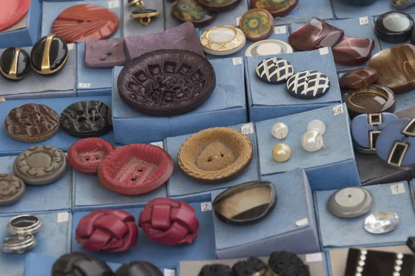 Eski düğmeleri koleksiyonu — Stok fotoğraf