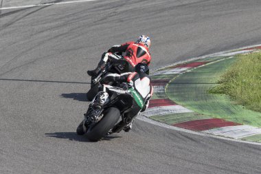 Brescia, İtalya 12 Ağustos 2016. Ücretsiz pratik motosiklet, Autodromo di şarap