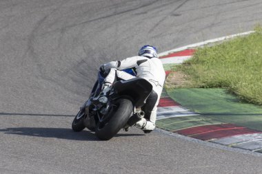 Brescia, İtalya 12 Ağustos 2016. Ücretsiz pratik motosiklet, Autodromo di şarap