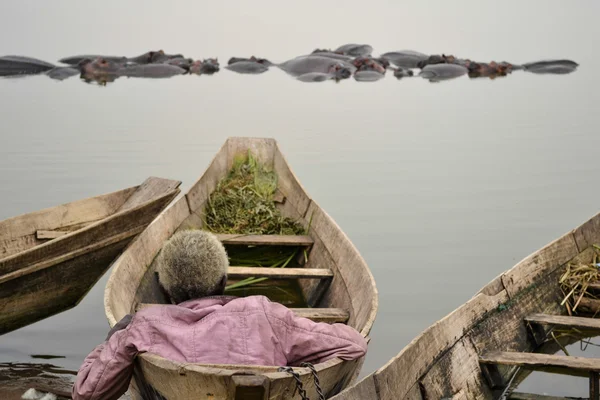 Man on the boat — Stock Photo, Image