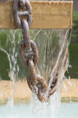 zincirle fışkıran Çeşme