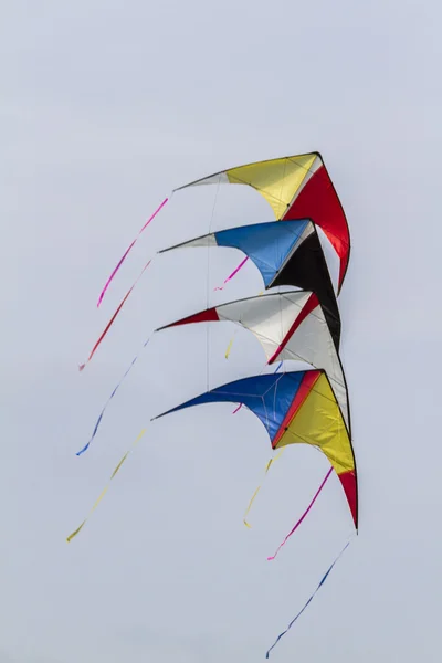 Colorful kites flying in the sky — Stock Photo, Image