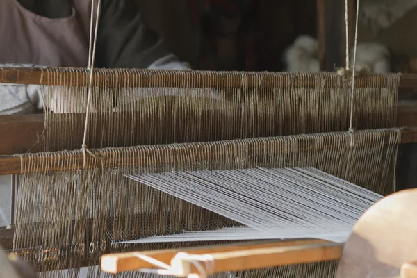 Old loom weaving — Stock Photo, Image