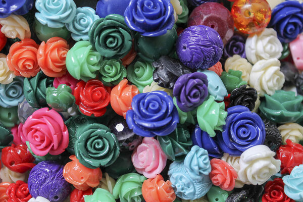 colored roses stones