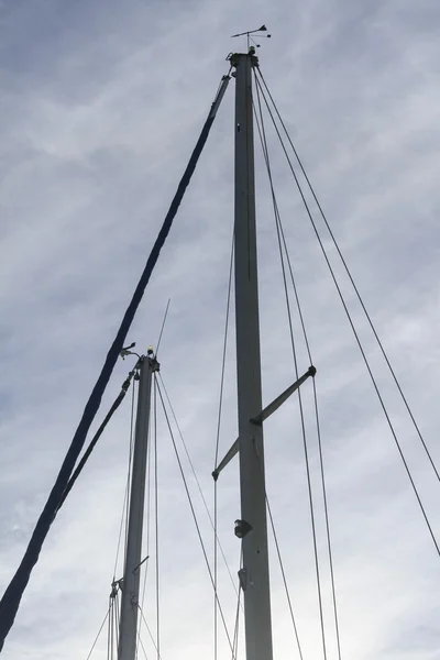 Lowered sails in the winter — Stock Photo, Image