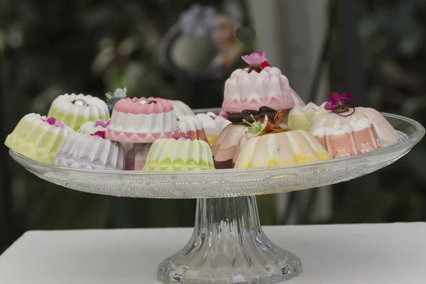 Colorful decorated pastries — Stock Photo, Image