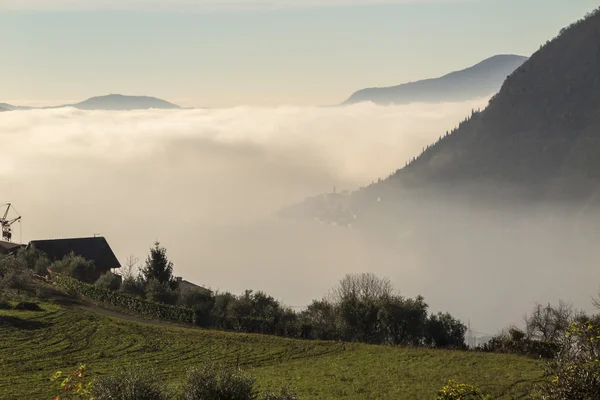 Niebla en el lago — Foto de Stock