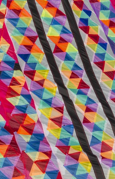 Fabric with colors and geometric shapes — Stock Photo, Image