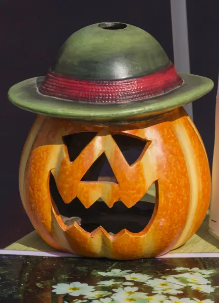 Dekorativa pumpa till Halloween — Stockfoto